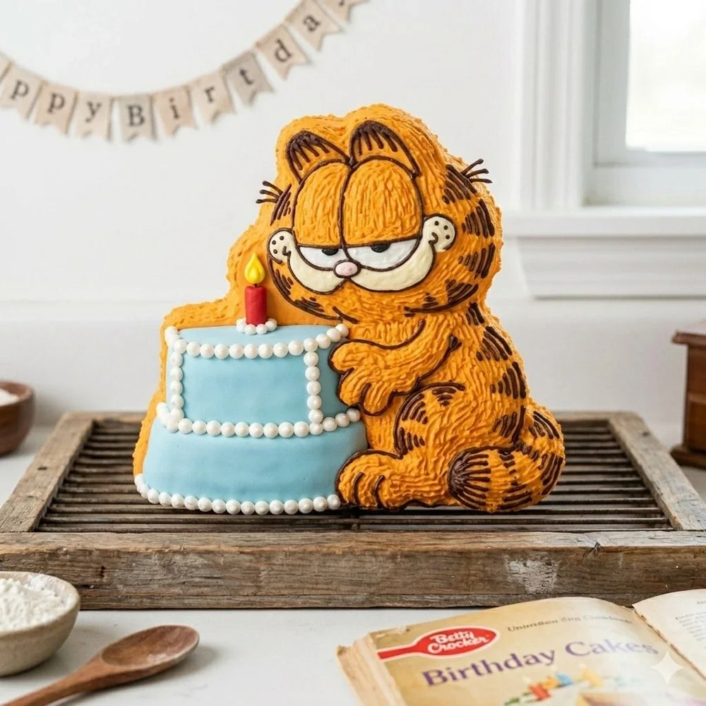 Wilton Garfield Cake Pan Aluminum Reusable Vintage 1980s Birthday Retro Cartoon